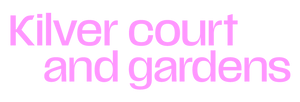 Kilver court and gardens logo in a bright pink