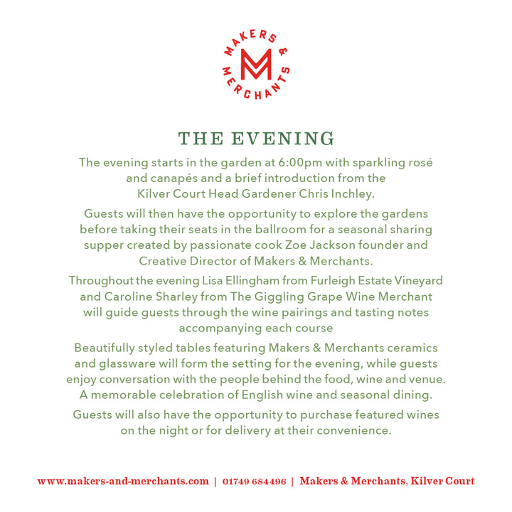 Makers & Merchants Midsummer Wine & Supper Club