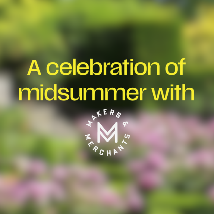 Invitation for the Makers & Merchants Wine & Supper Club featuring the event programme and menu.